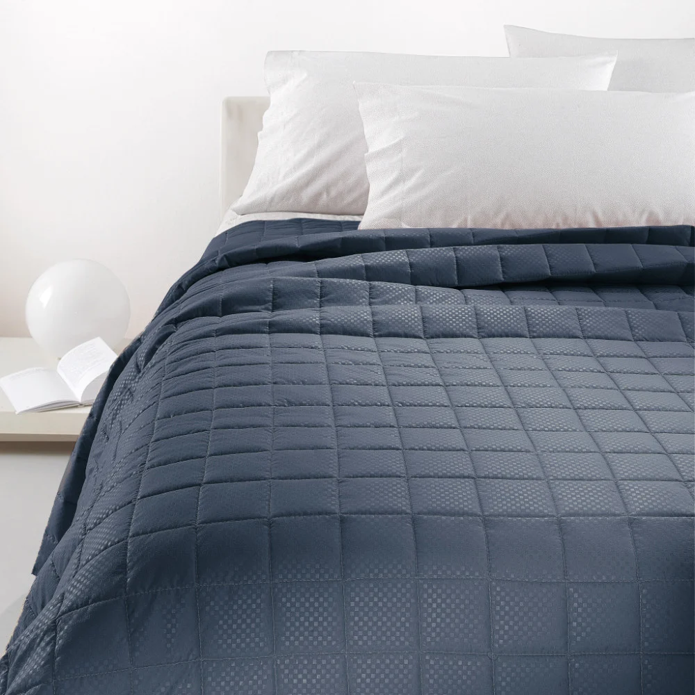Vallesusa copriletto trap 2 pz Seduction blu