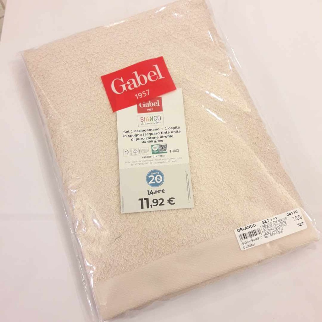 Gabel set 1+1 Orlando spugna gr400 7 colori