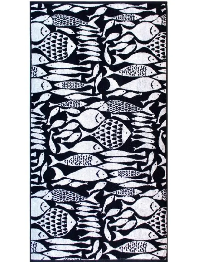 Telo mare jacquard Via Roma Optical 85x160 
