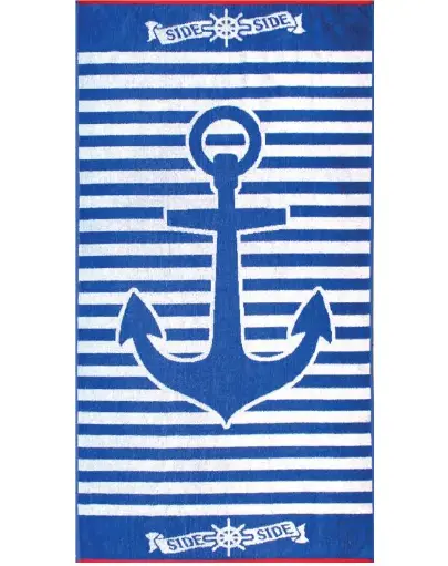 [GC-telom-105] Telo mare jacquard Via Roma Marine 85x160  
