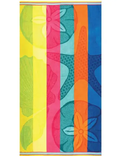 [GC-telom-106] Telo mare jacquard Via Roma Shell 85x160   