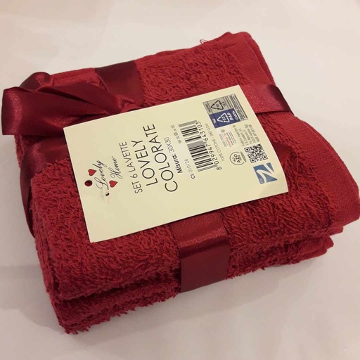Set 6 lavette Lovely Home 38o gr. 8 colori