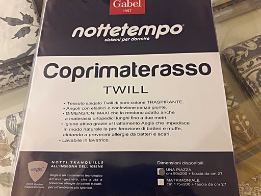 Gabel coprimaterasso Twill aegis in cotone